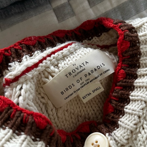 Trovata Cream Cable Knit Cardigan - Picture 8 of 8